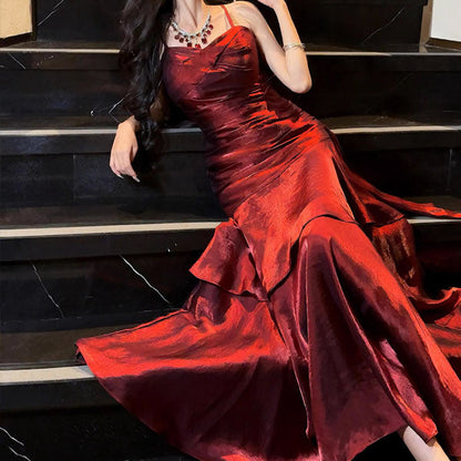 Elegant Floral Long Evening Dress