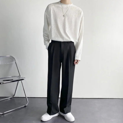 Comfortable Slim Fit Polyester Trousers