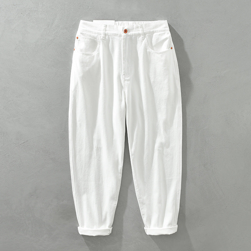 Comfortable Fit Stretch Pants with Elastic Waist - OutfitLondon
