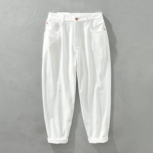 Comfortable Fit Stretch Pants with Elastic Waist - OutfitLondon