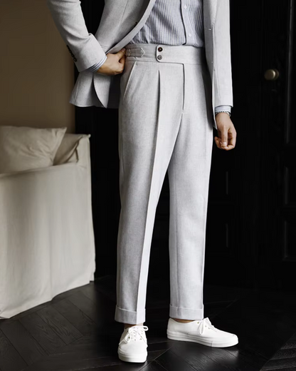 Comfortable Fit High Waisted Straight Leg Pants