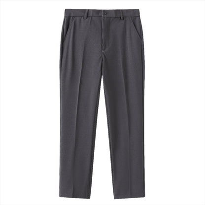 Comfortable Fit Polyester Trousers with Elastic Waistband