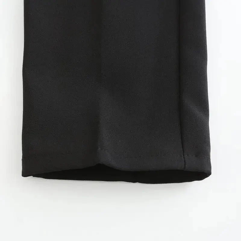 Comfortable Fit Polyester Trousers with Elastic Waistband