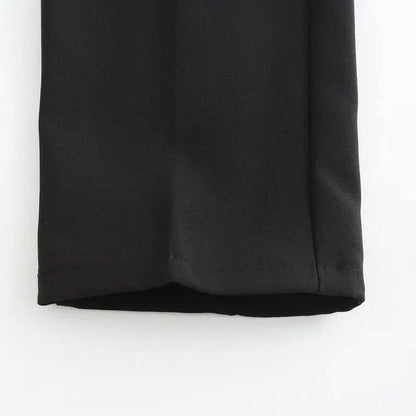 Comfortable Fit Polyester Trousers with Elastic Waistband