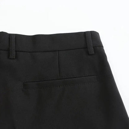 Comfortable Fit Polyester Trousers with Elastic Waistband