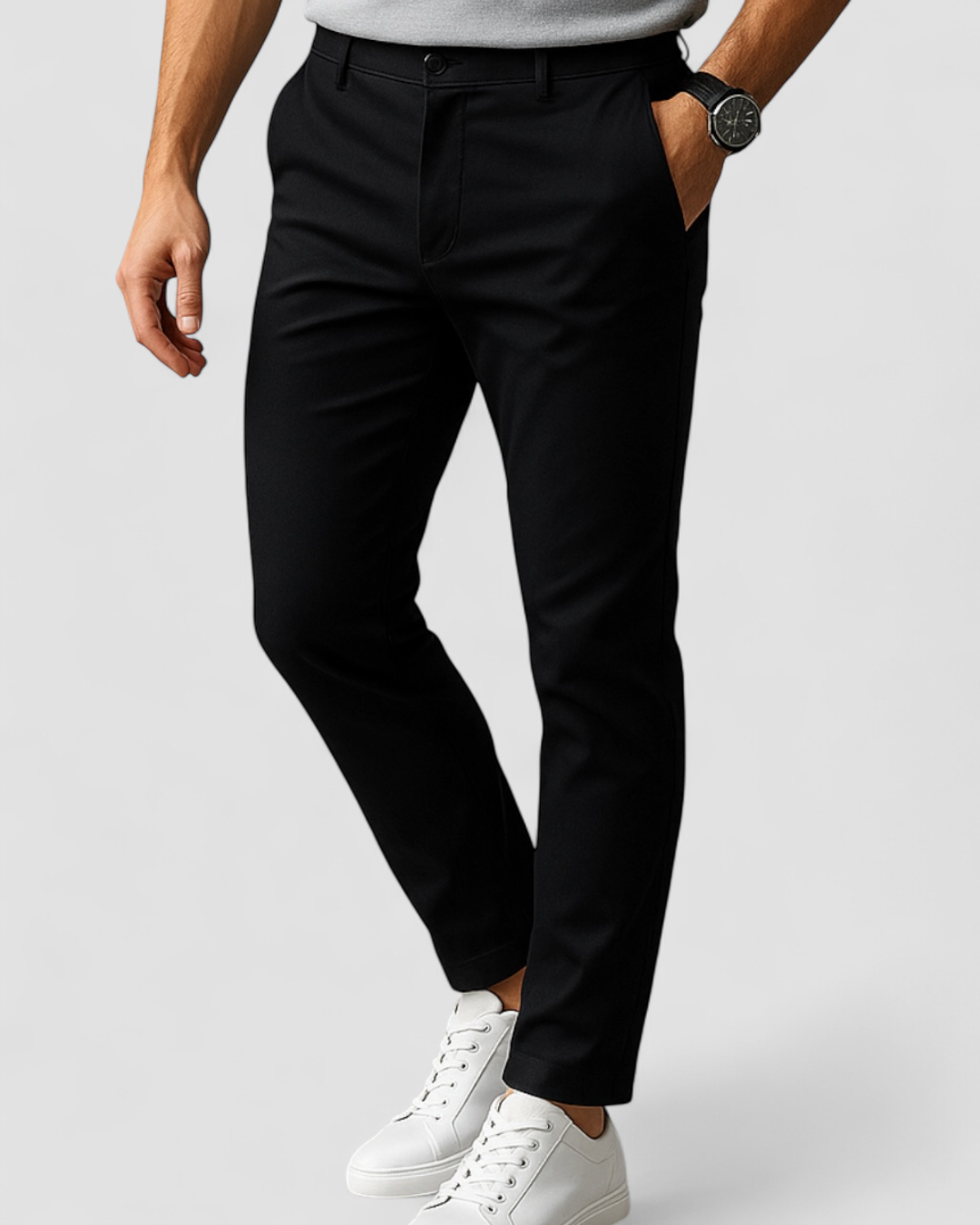 Comfortable Fit Slim Leg Tapered Pants
