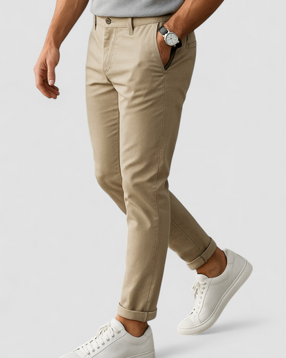 Comfortable Fit Slim Leg Tapered Pants