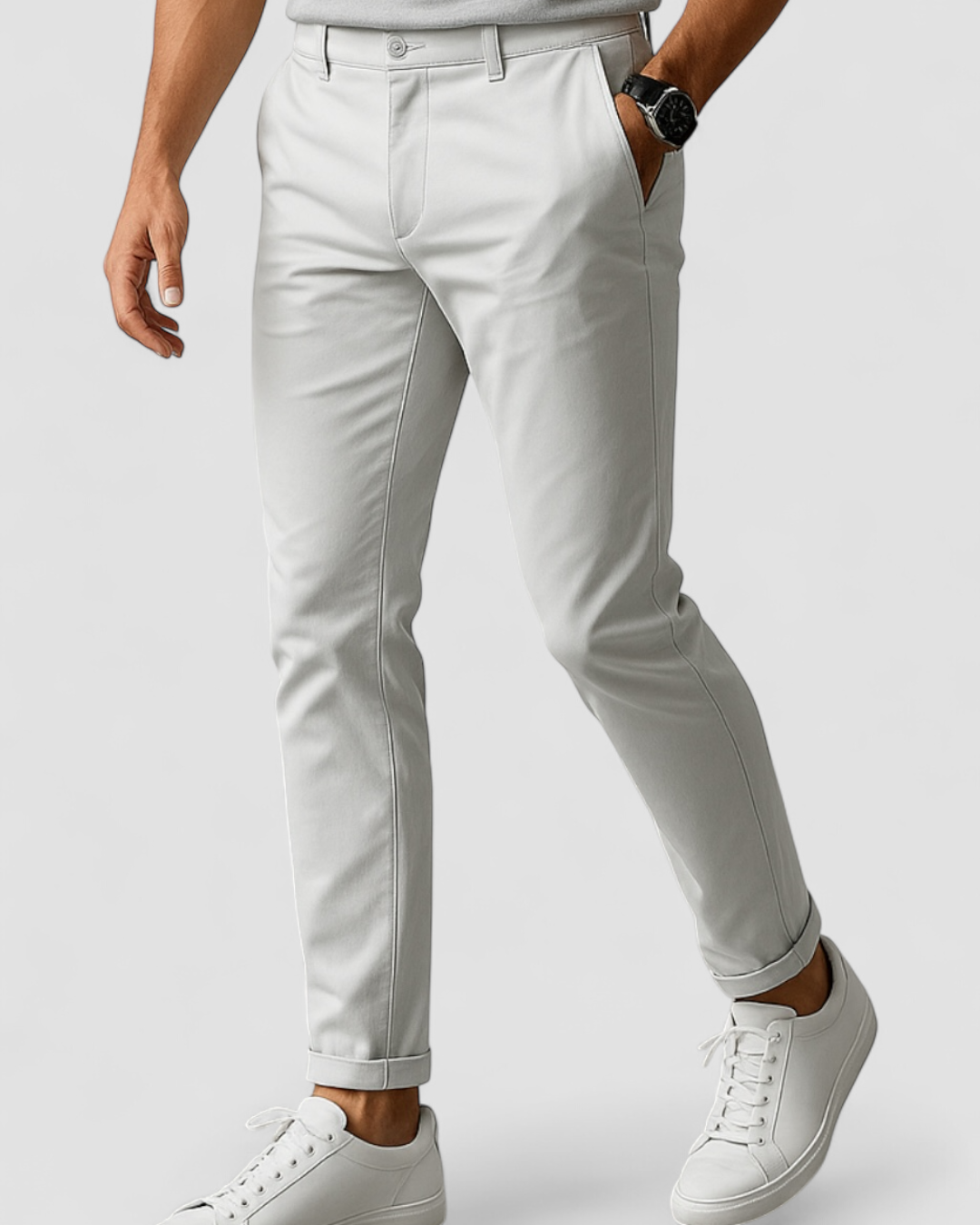 Comfortable Fit Slim Leg Tapered Pants - OutfitLondon
