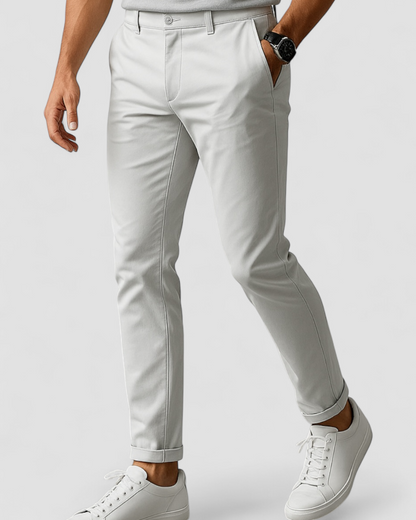 Comfortable Fit Slim Leg Tapered Pants - OutfitLondon