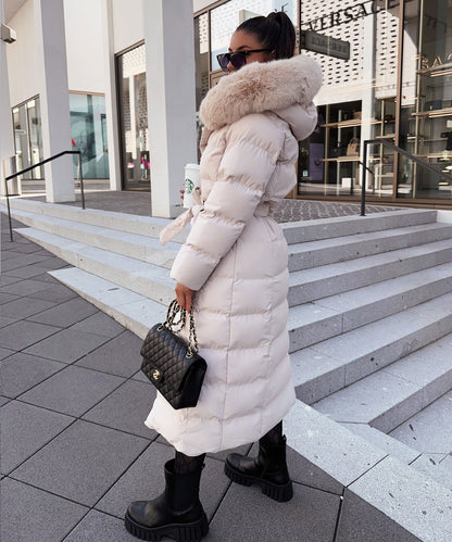 Classic Beige Winter Coat for Women