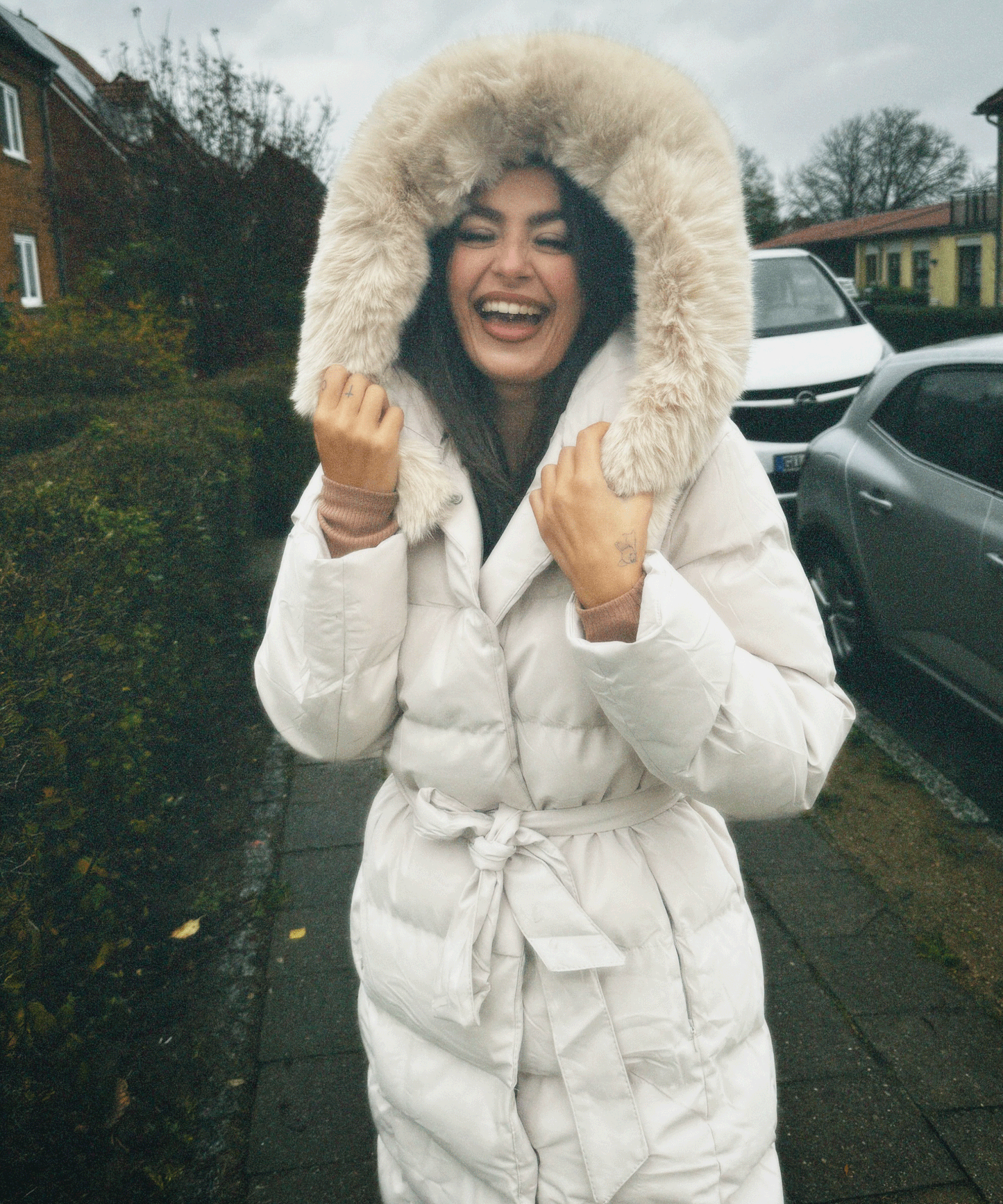 Classic Beige Winter Coat for Women