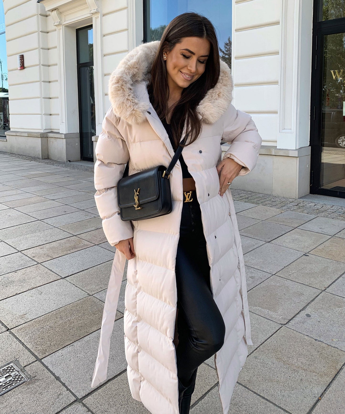 Classic Beige Winter Coat for Women