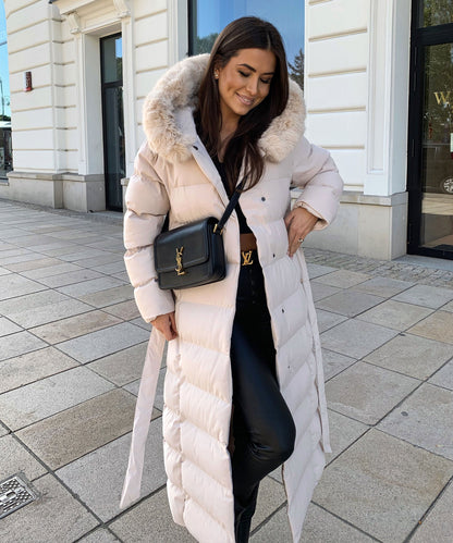 Classic Beige Winter Coat for Women
