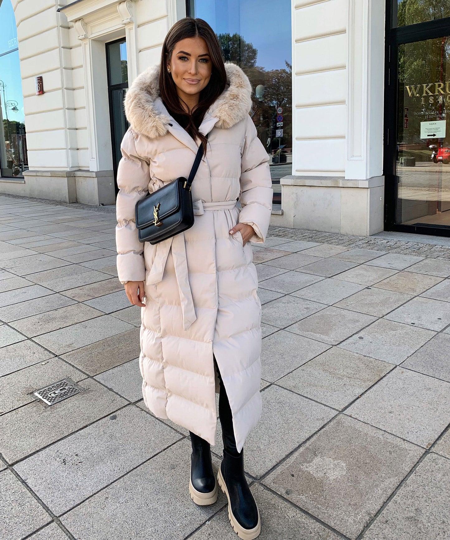 Classic Beige Winter Coat for Women