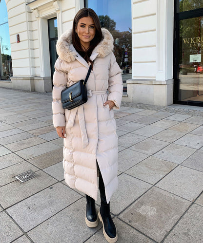 Classic Beige Winter Coat for Women