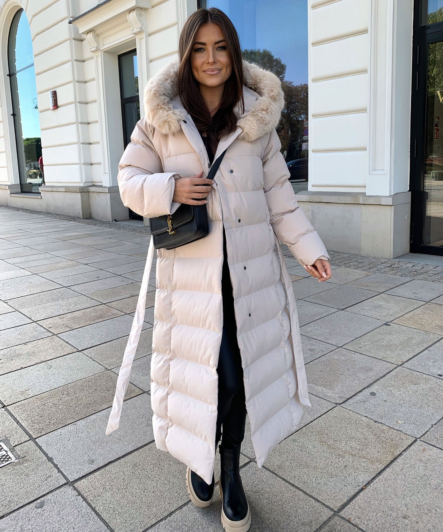 Classic Beige Winter Coat for Women