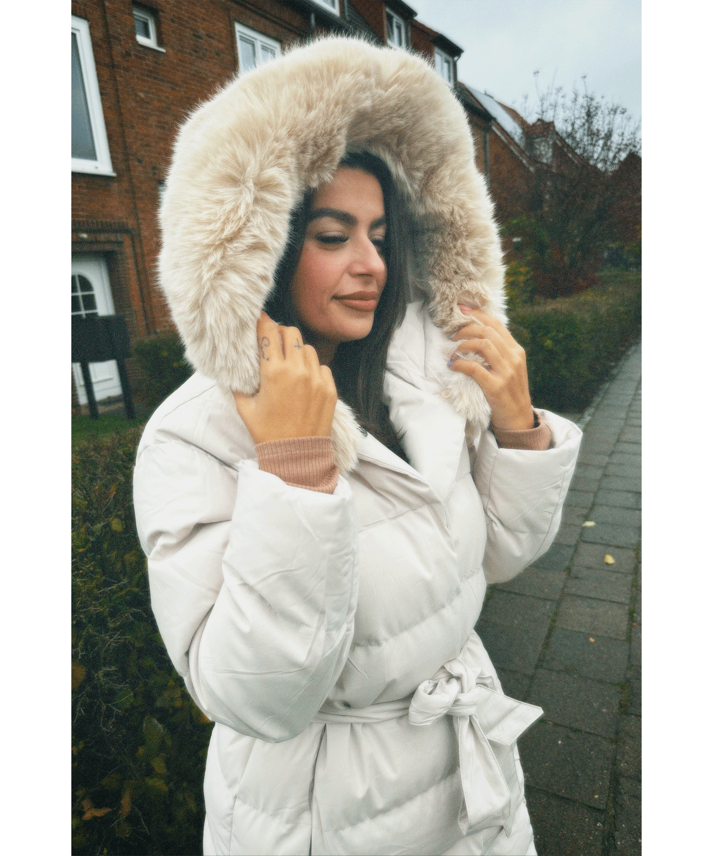 Classic Beige Winter Coat for Women