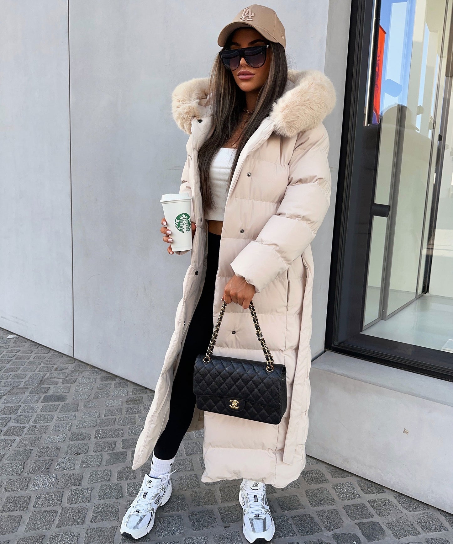Classic Beige Winter Coat for Women