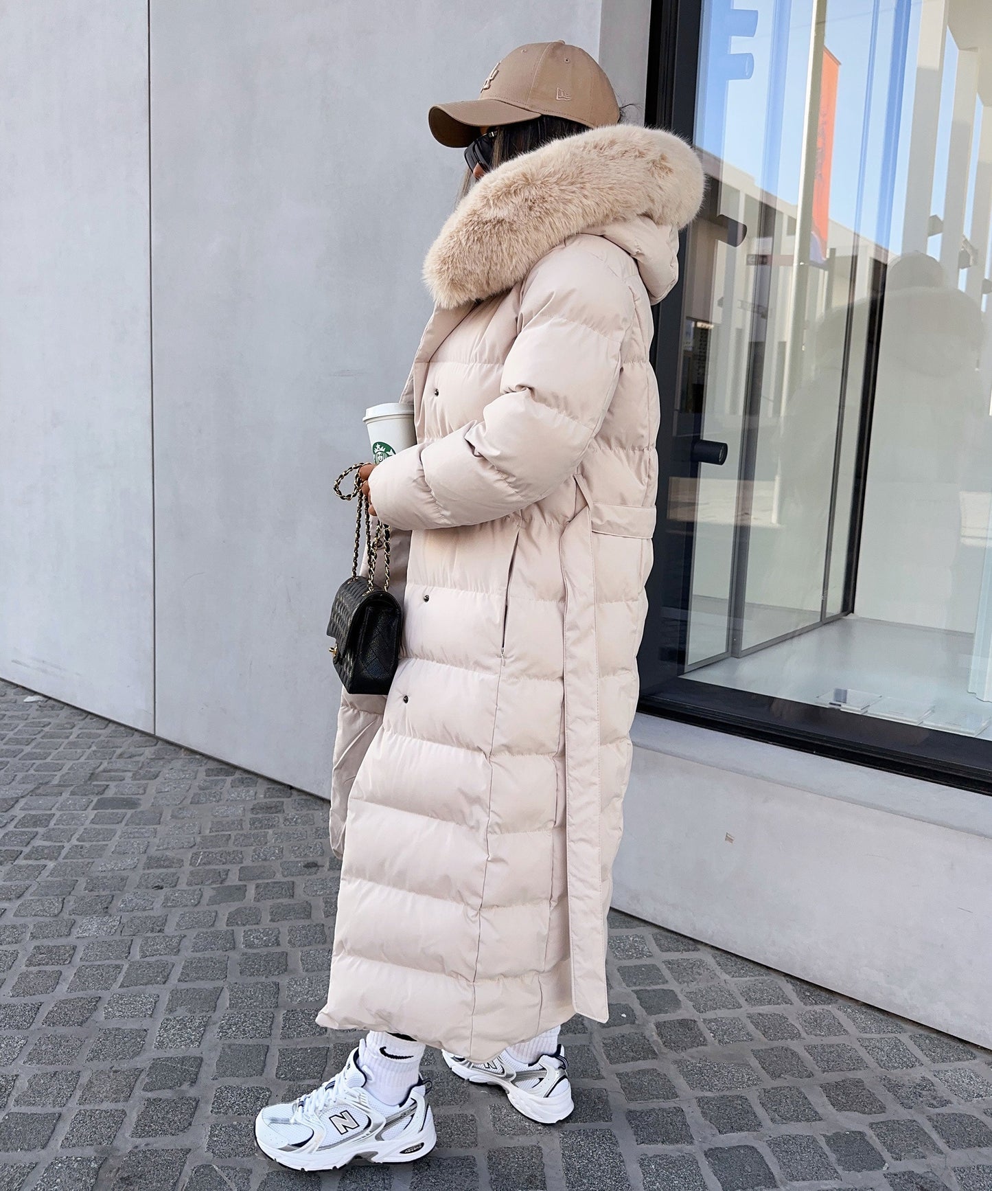 Classic Beige Winter Coat for Women