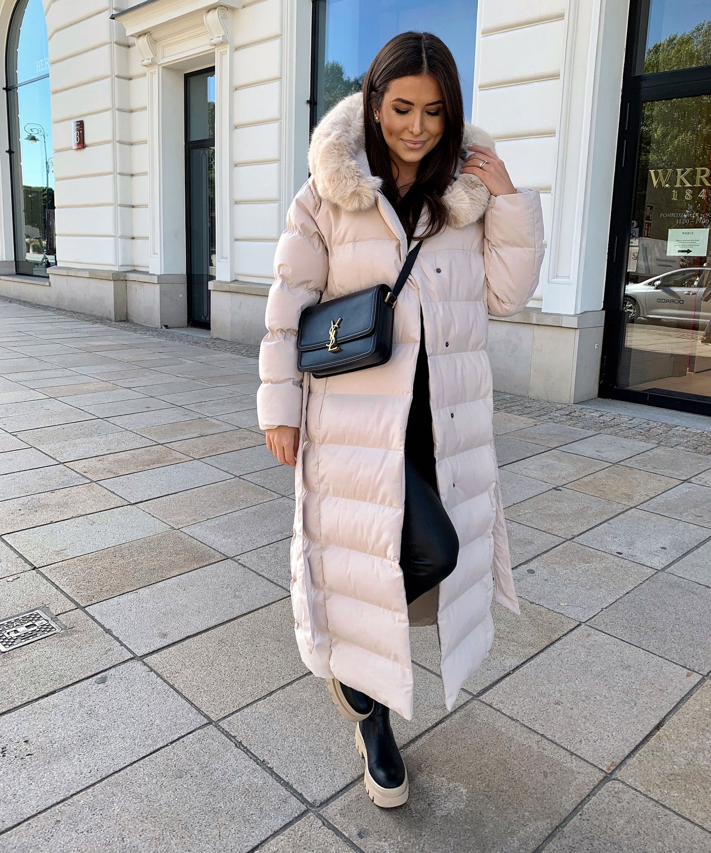Classic Beige Winter Coat for Women