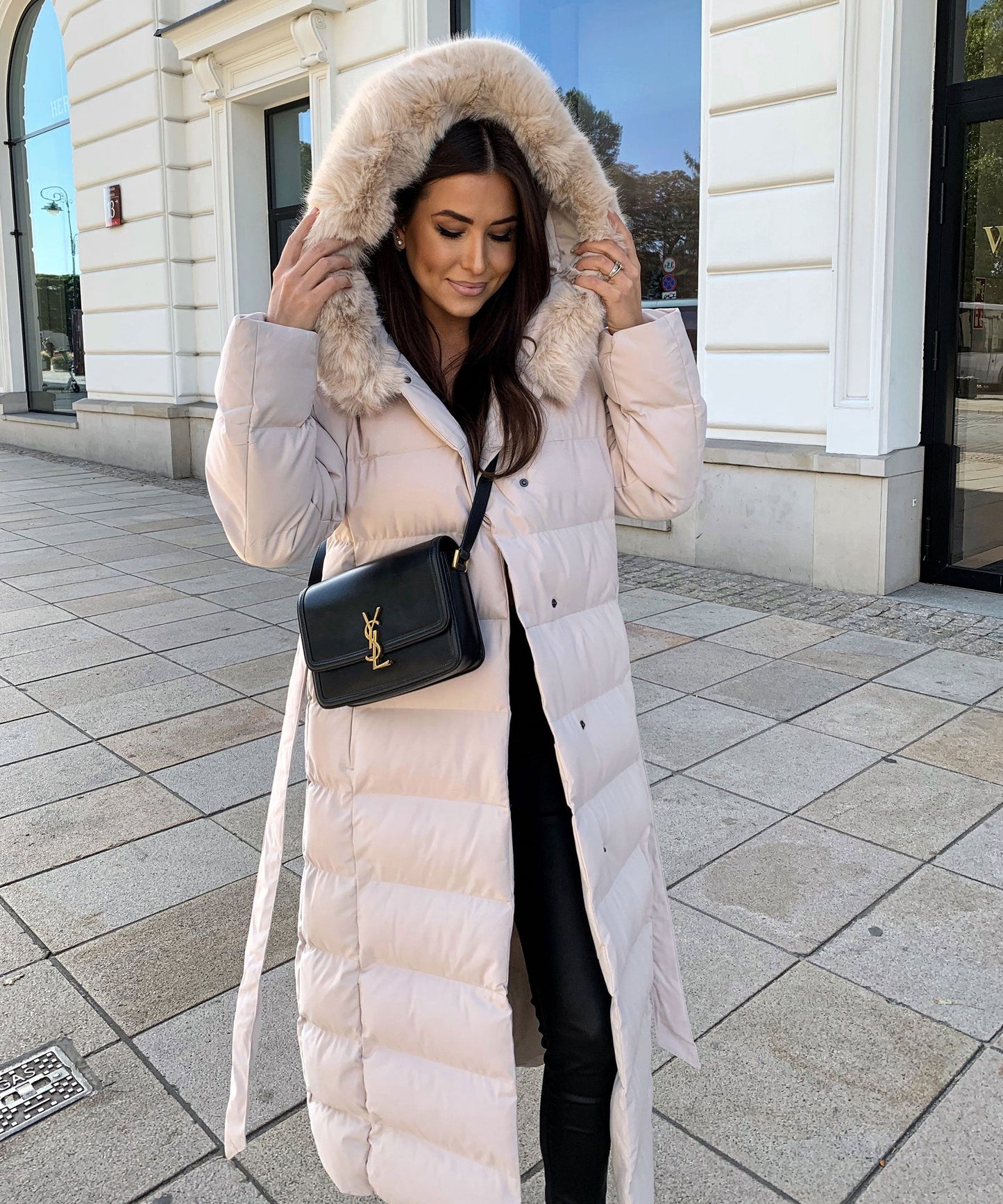 Classic Beige Winter Coat for Women