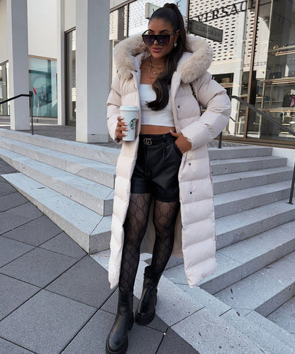 Classic Beige Winter Coat for Women
