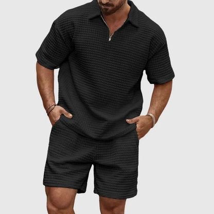 Breathable Men's Sports Set | Dry Fit Polo & Shorts - OutfitLondon