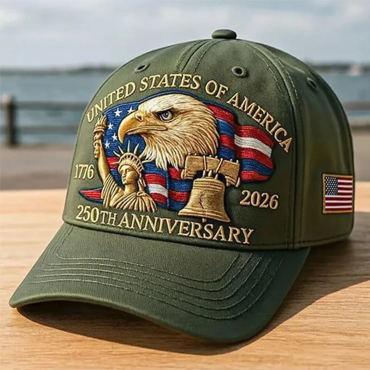 Patriotic American Flag Baseball Cap