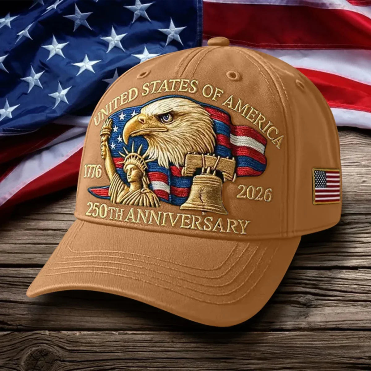 Patriotic American Flag Baseball Cap