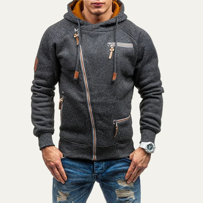Men's Fit Zip Up Casual Sweatshirt