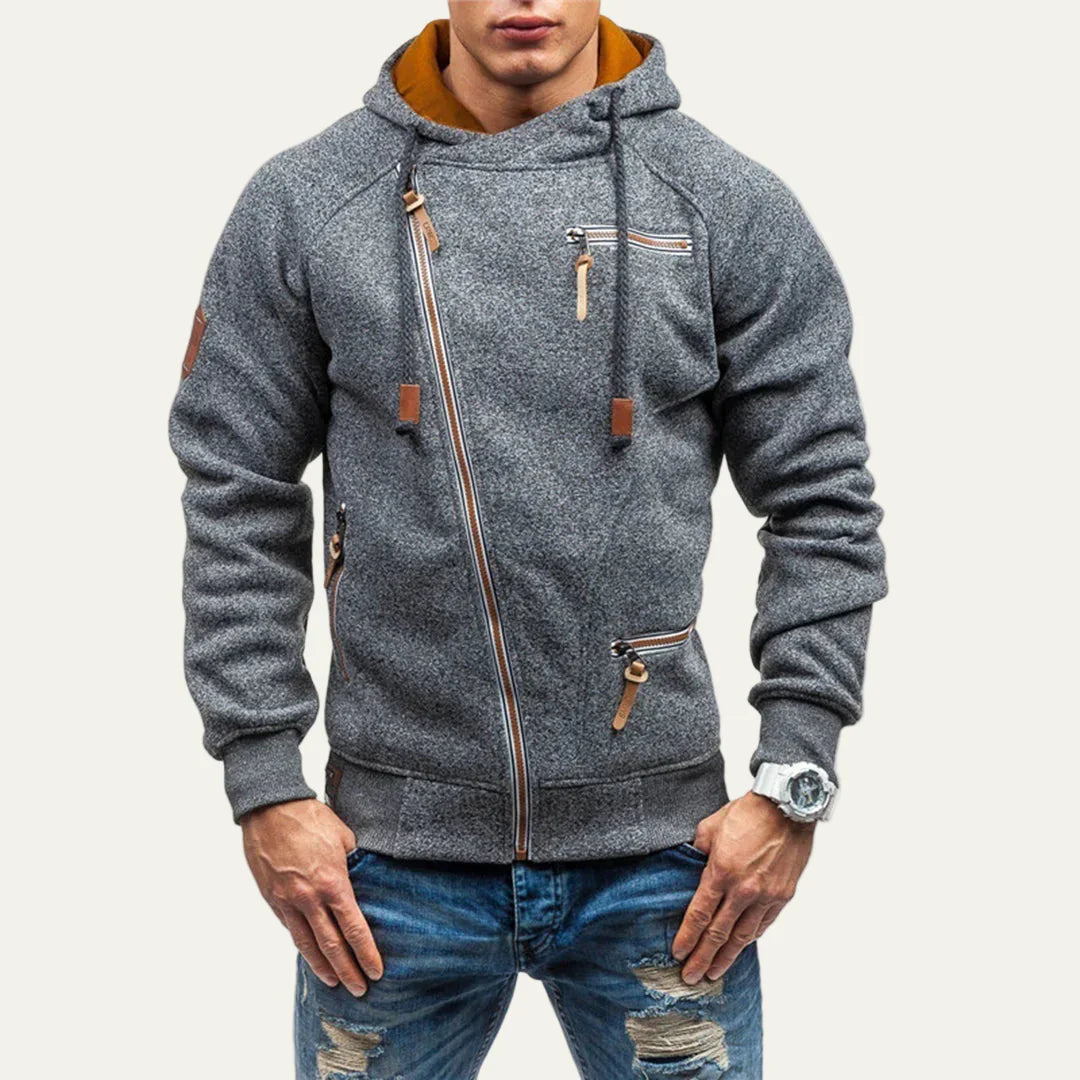 Men's Fit Zip Up Casual Sweatshirt