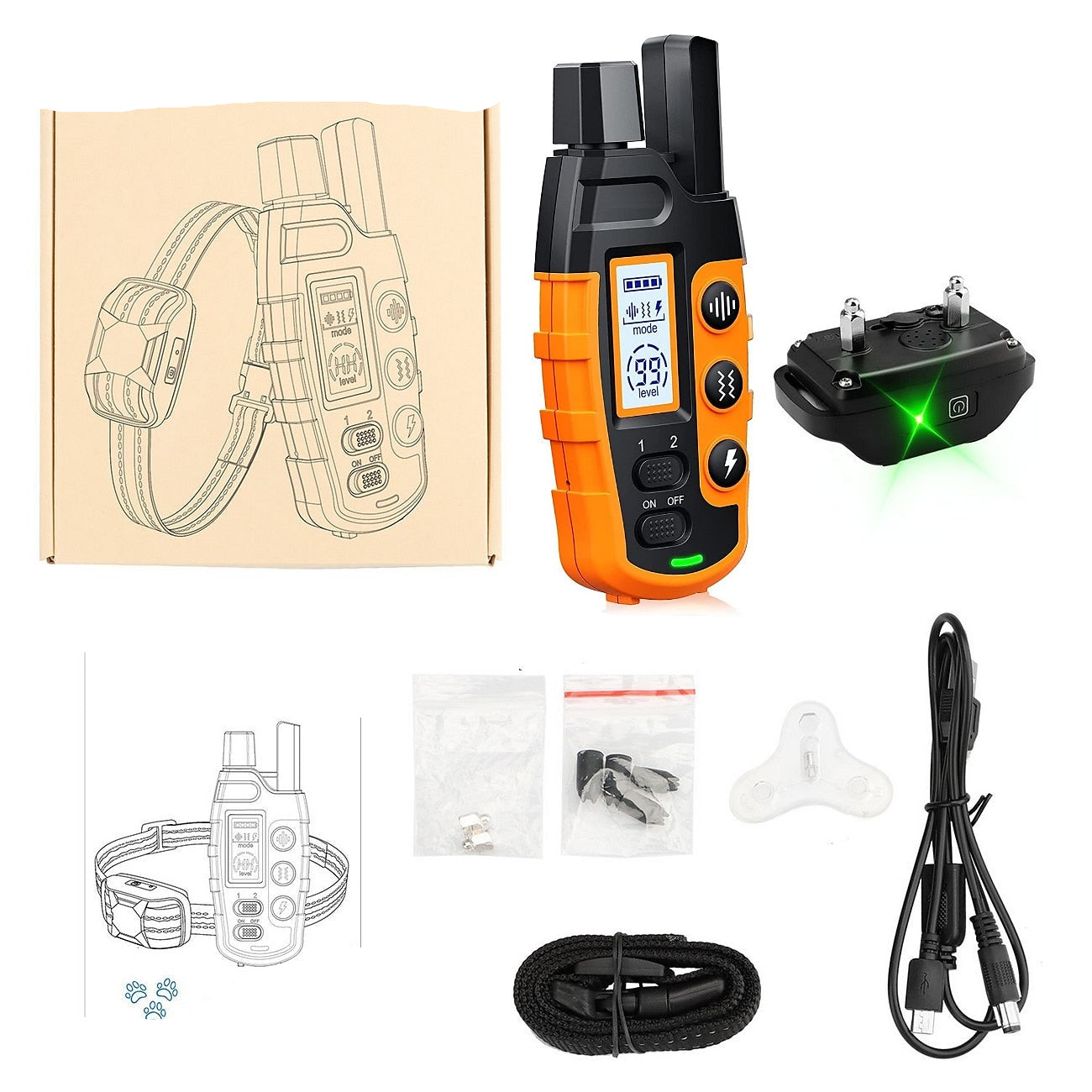 Rechargeable Water Resistant Dog Training Collar