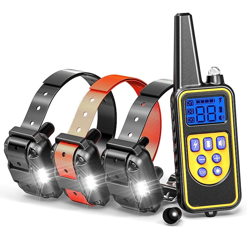 Professional Dog Trainer Collar with LED and Extended Range