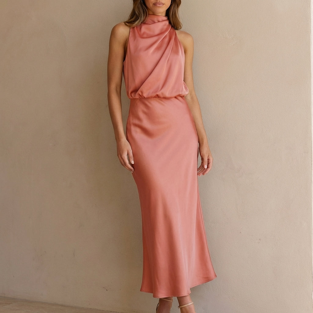 Elegant Sleeveless Midi Dress for Women