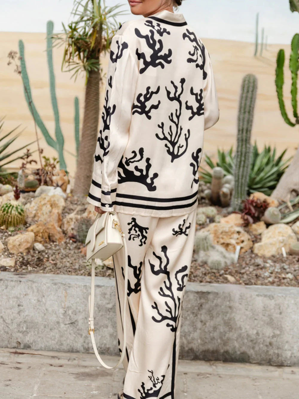 Pema Blouse & Trousers Set | Abstract Print, Relaxed Fit