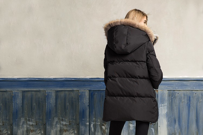 Warm Waterproof Ladies Quilted Winter Parka Coat
