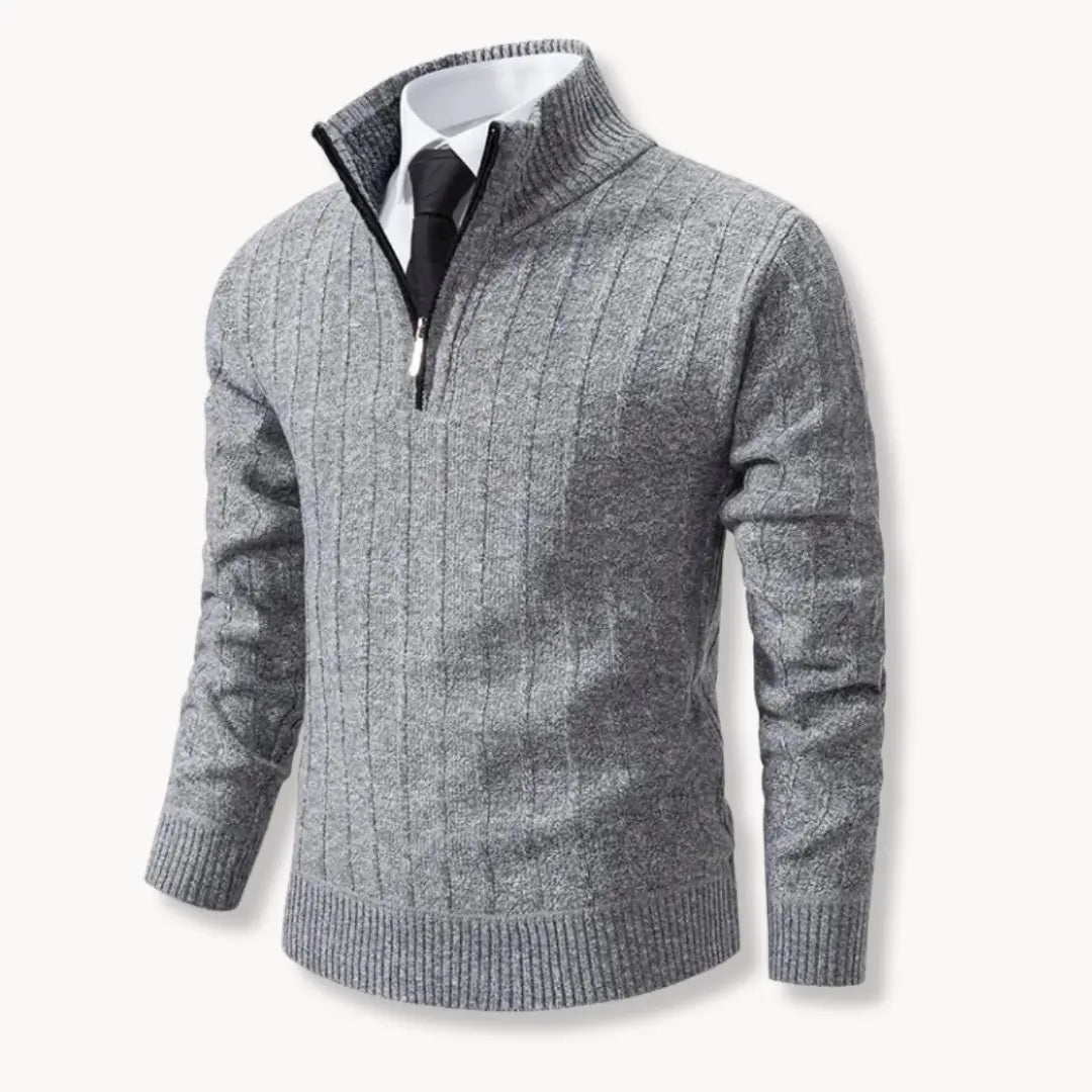 Athletic Quarter Zip Sweater for Men - OutfitLondon