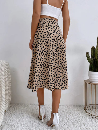 Flattering Midi Wrap Skirt with Adjustable Waist