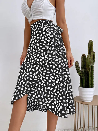 Flattering Midi Wrap Skirt with Adjustable Waist
