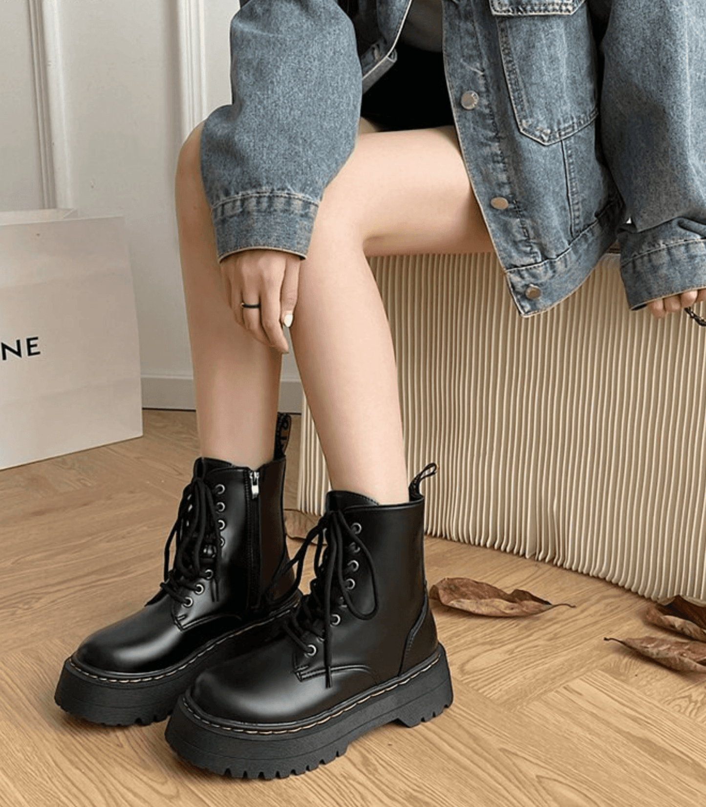 Perry Women's Leather Platform Boots Chunky