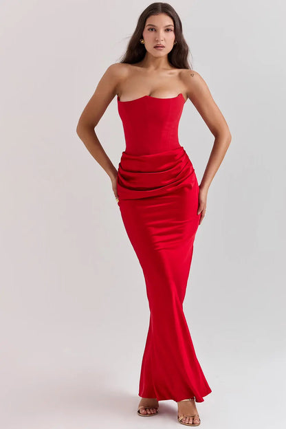 Women's Strapless Corset Dress