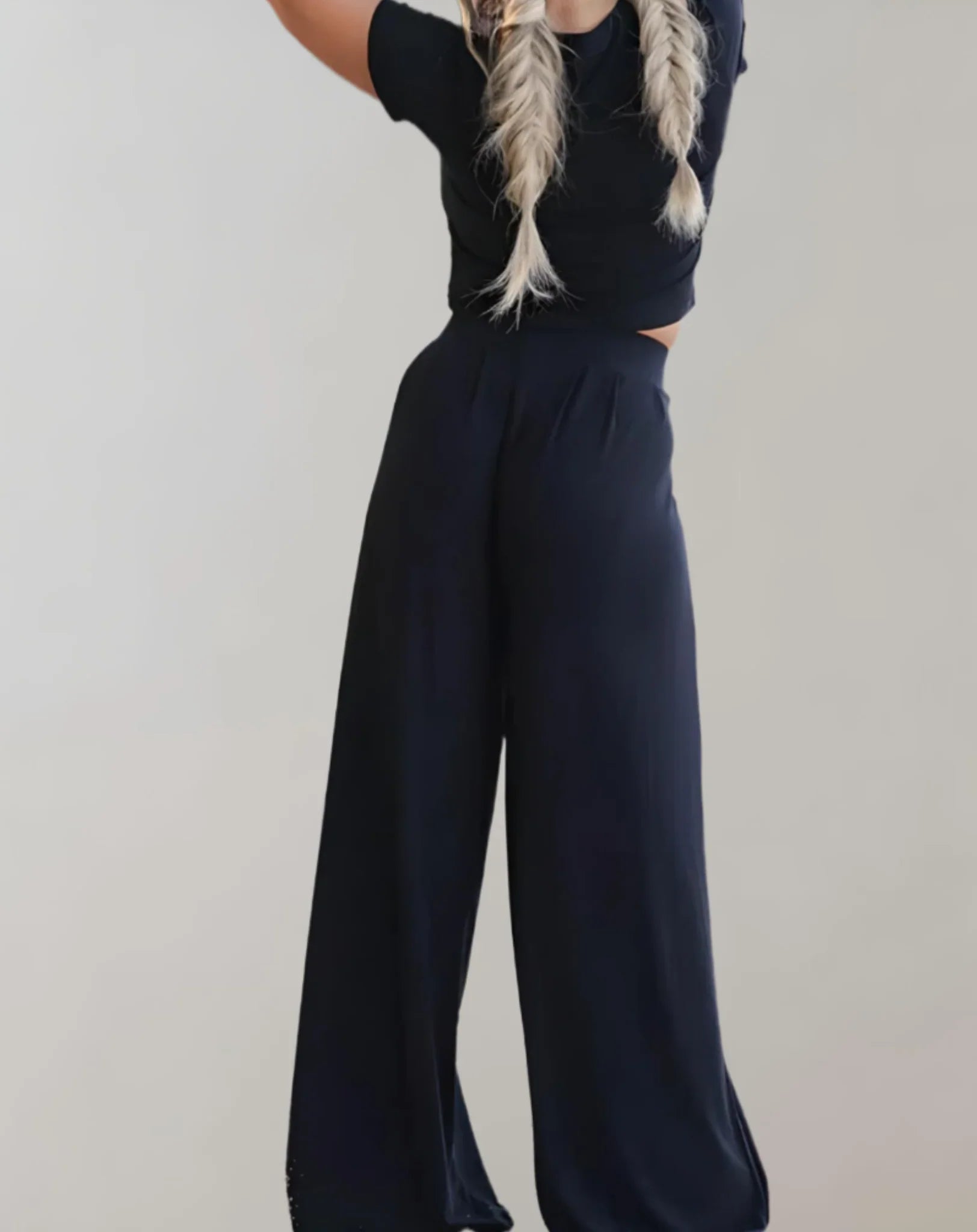 Petrina Two-Piece Co-ord Set | Crop Top & Wide-Leg Trousers