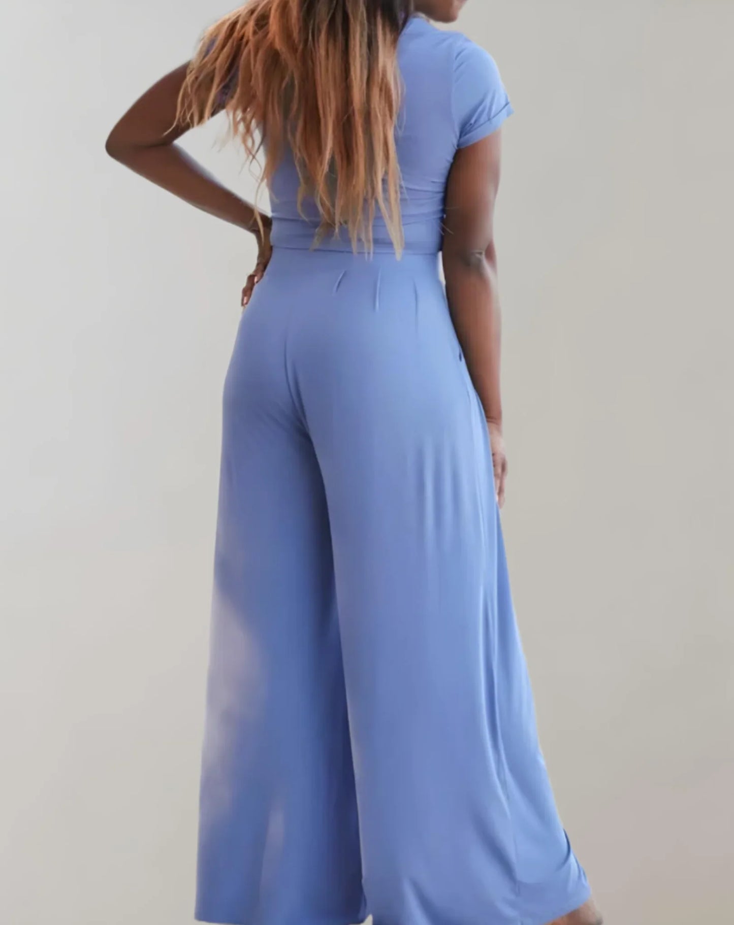 Petrina Two-Piece Co-ord Set | Crop Top & Wide-Leg Trousers