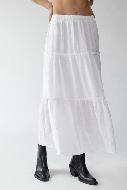 Flowy Layered Cotton Skirt