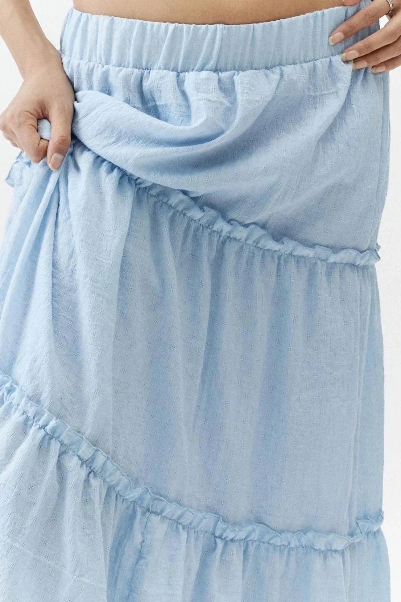 Flowy Layered Cotton Skirt