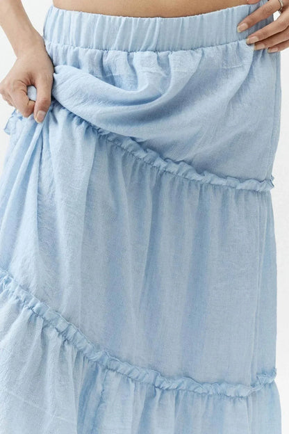Flowy Layered Cotton Skirt