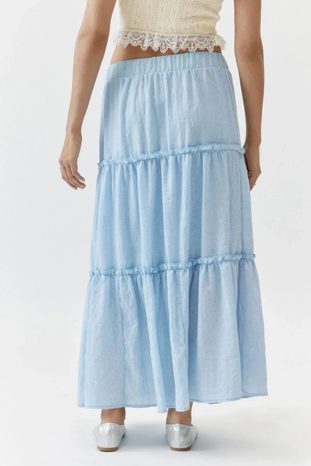 Flowy Layered Cotton Skirt