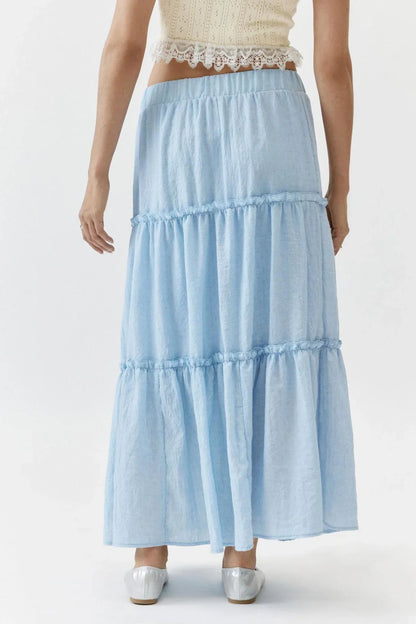 Flowy Layered Cotton Skirt