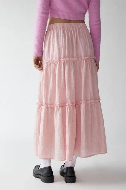 Flowy Layered Cotton Skirt