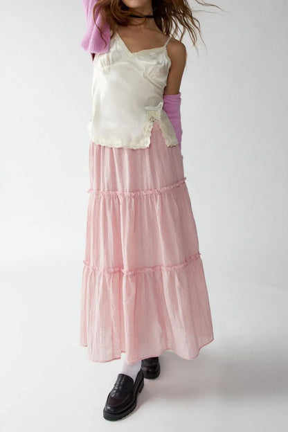 Flowy Layered Cotton Skirt